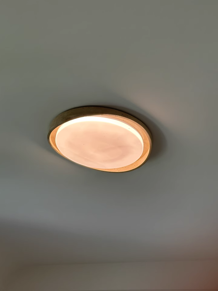 Mathie Beige travertine ceiling light