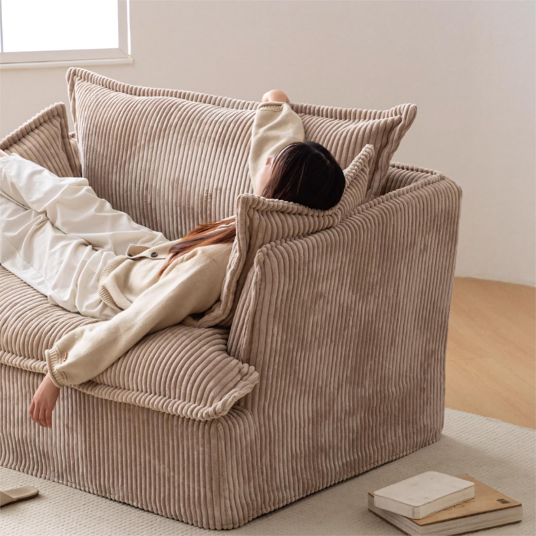 Elarem Washable fabric single sofa-B