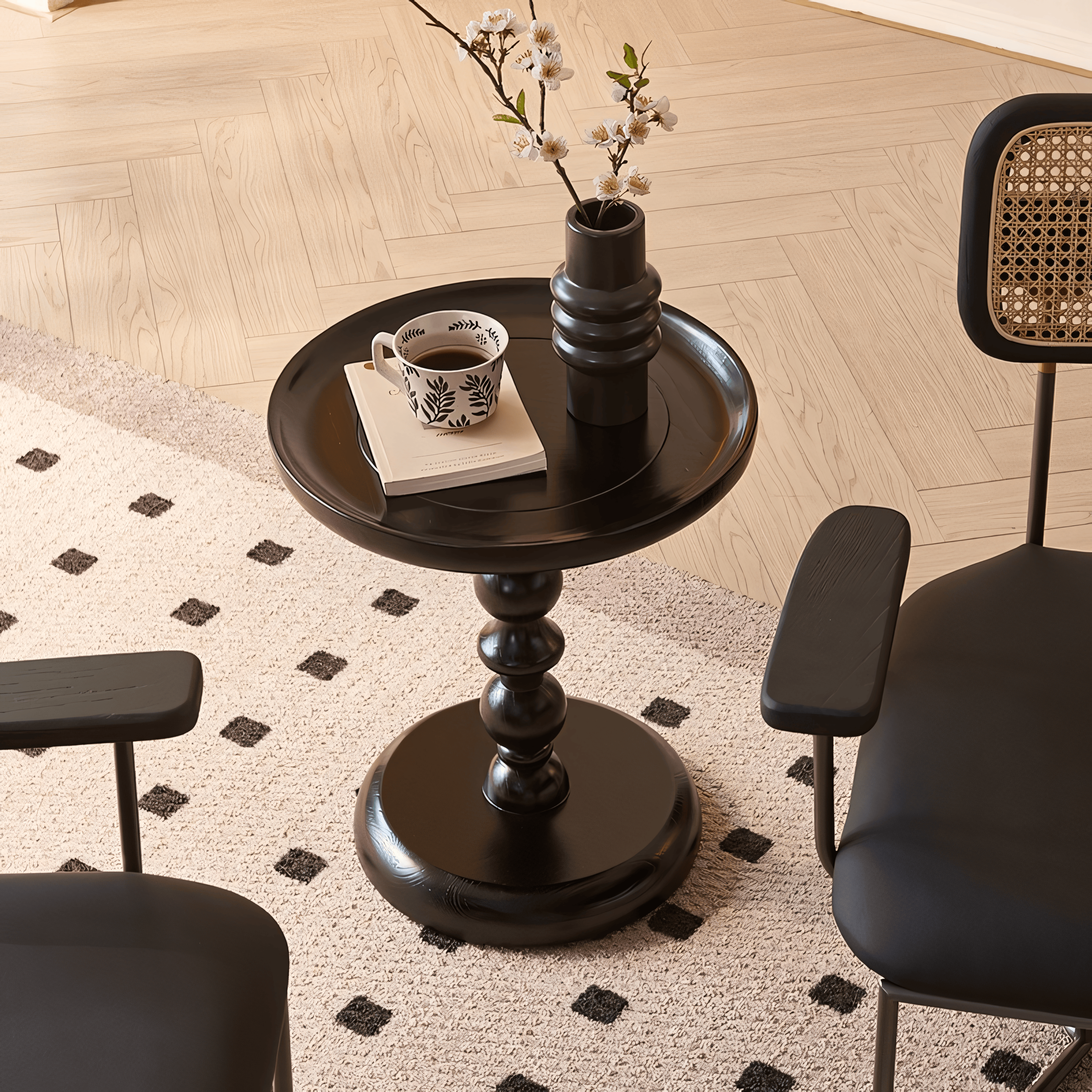 Lanuze Solid wood side table-A