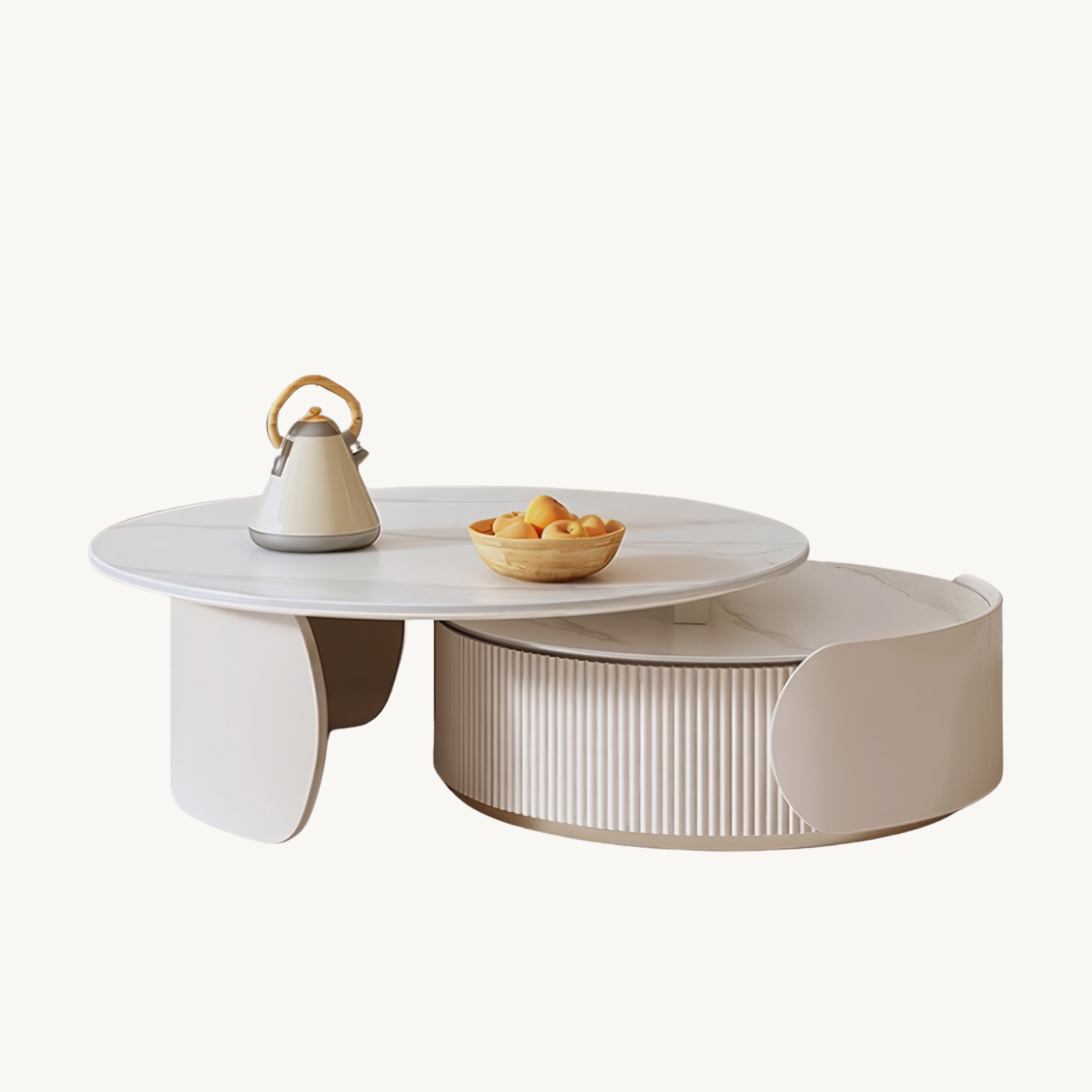 Urique Modern round nesting coffee table set