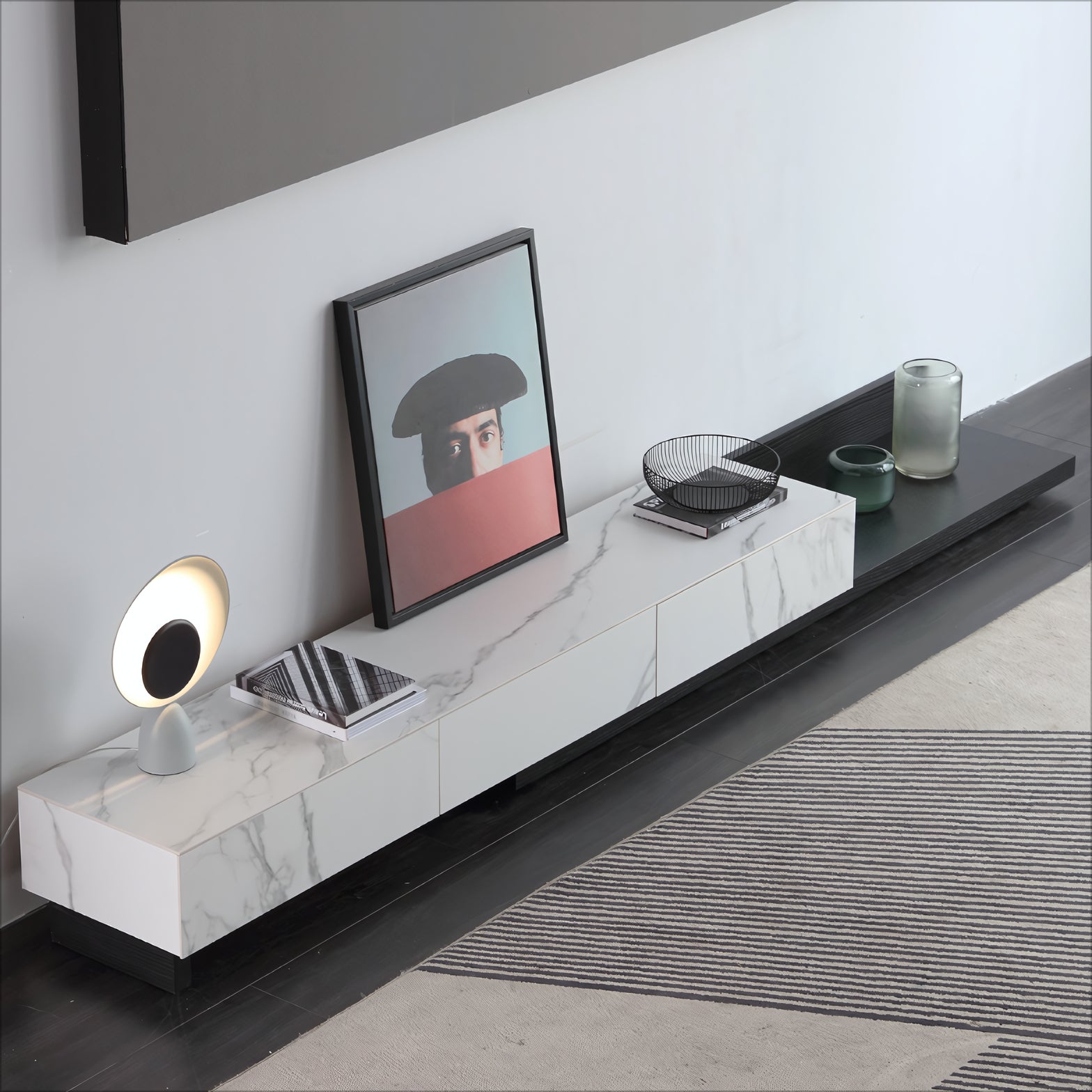 Fortave Retractable minimalist TV cabinet