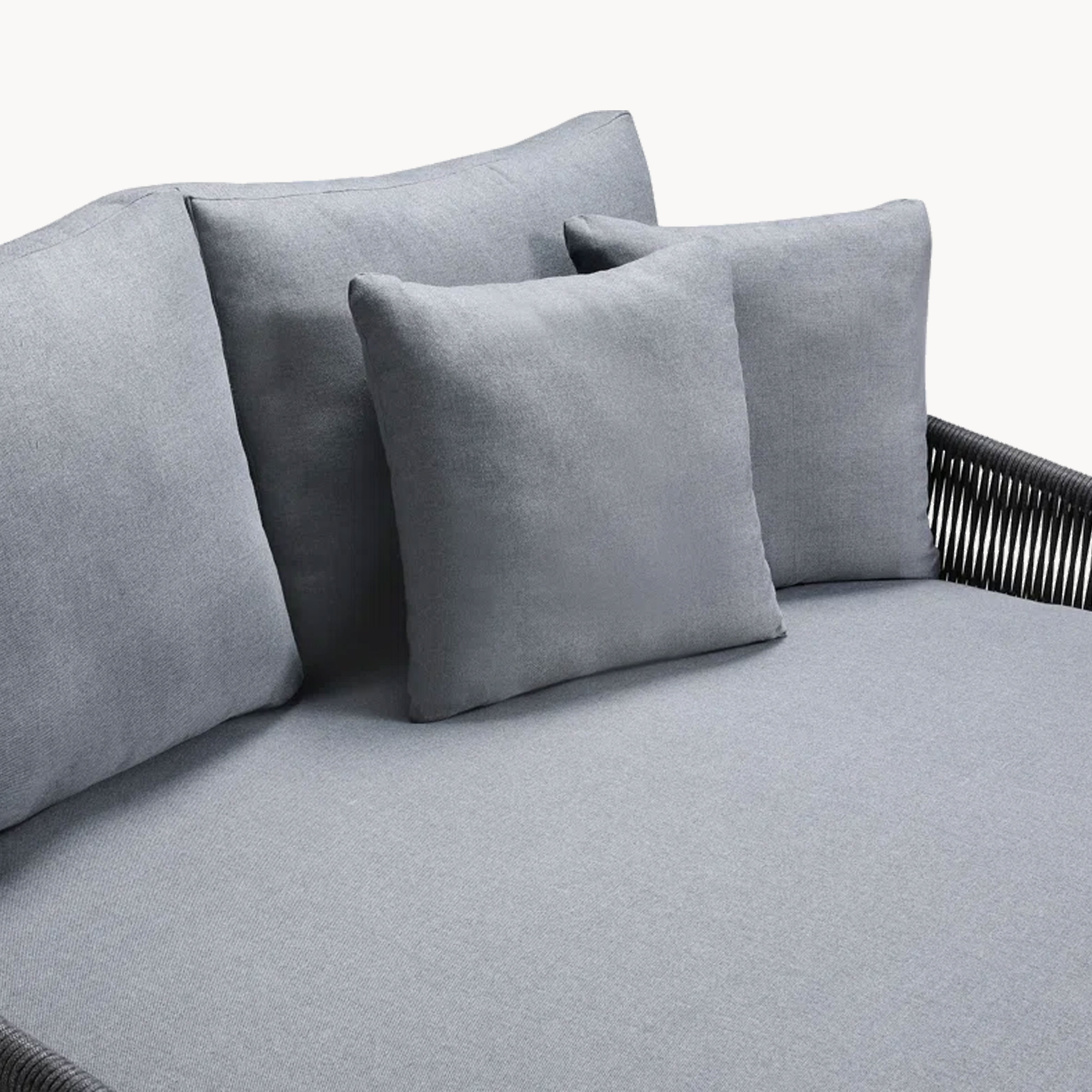 Arrom Aluminum alloy braided rope outdoor chaise lounge sofa bed