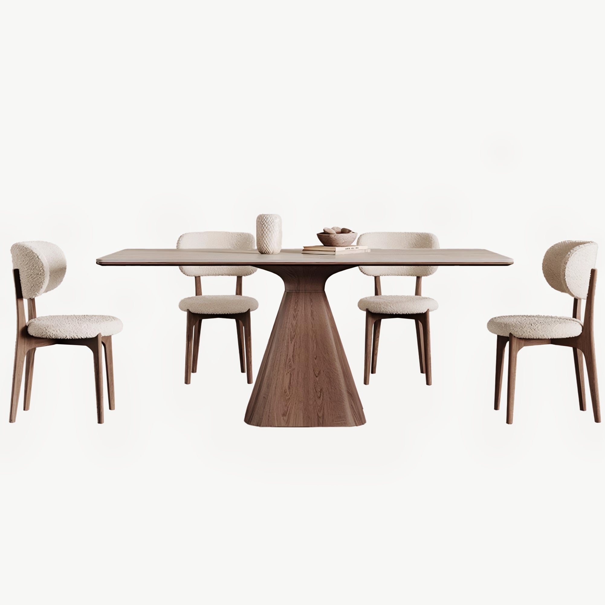 Padiar Sintered stone solid wood rectangular dining set
