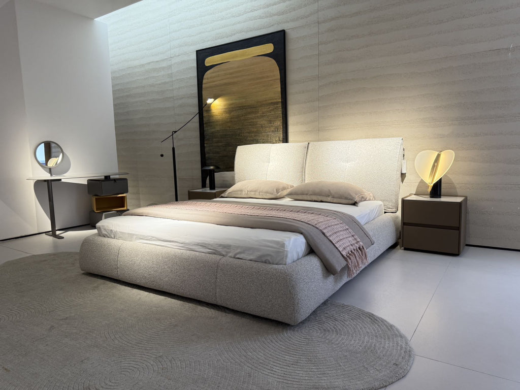 Letina Fabric solid wood bed