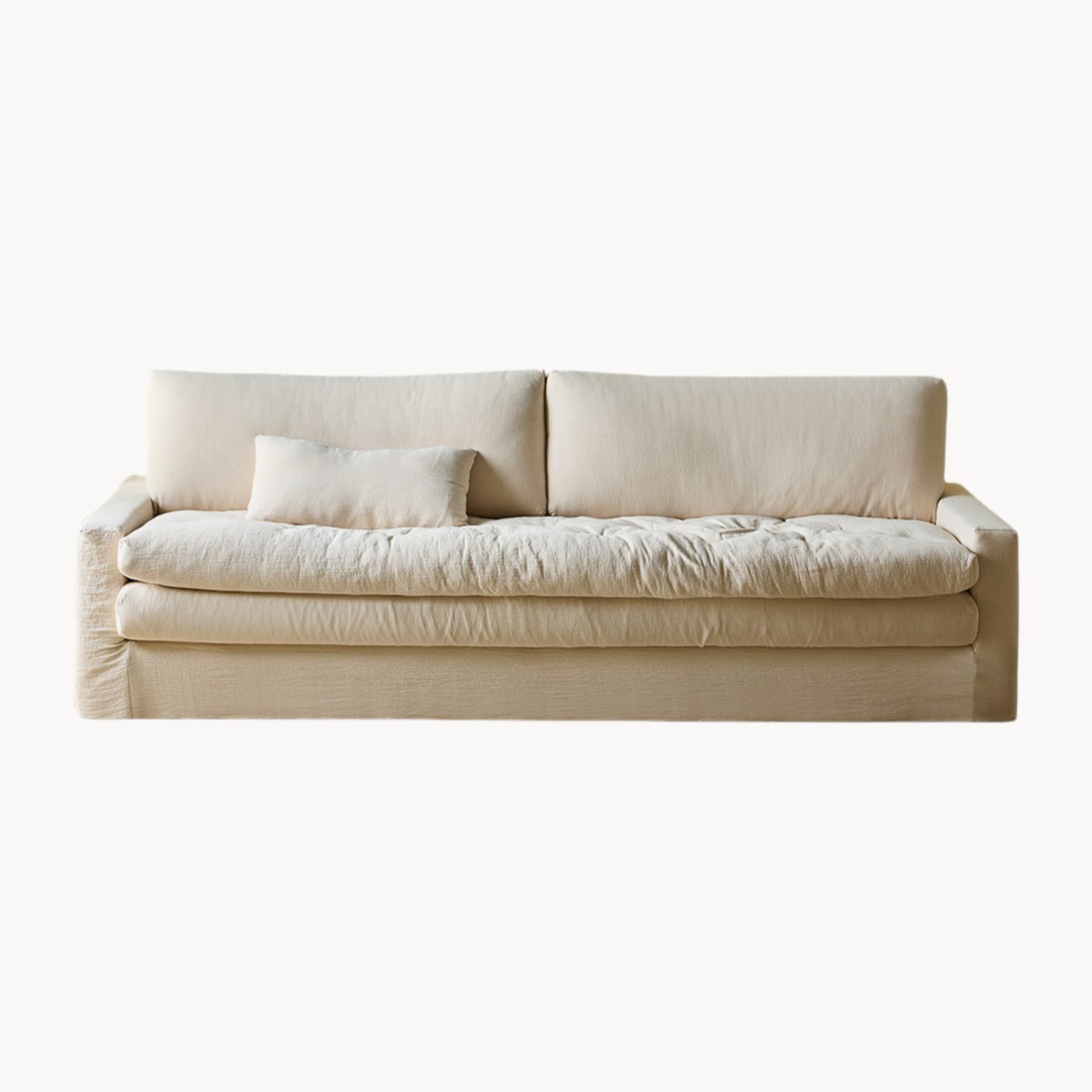 Garozo Washable natural linen fabric straight sofa