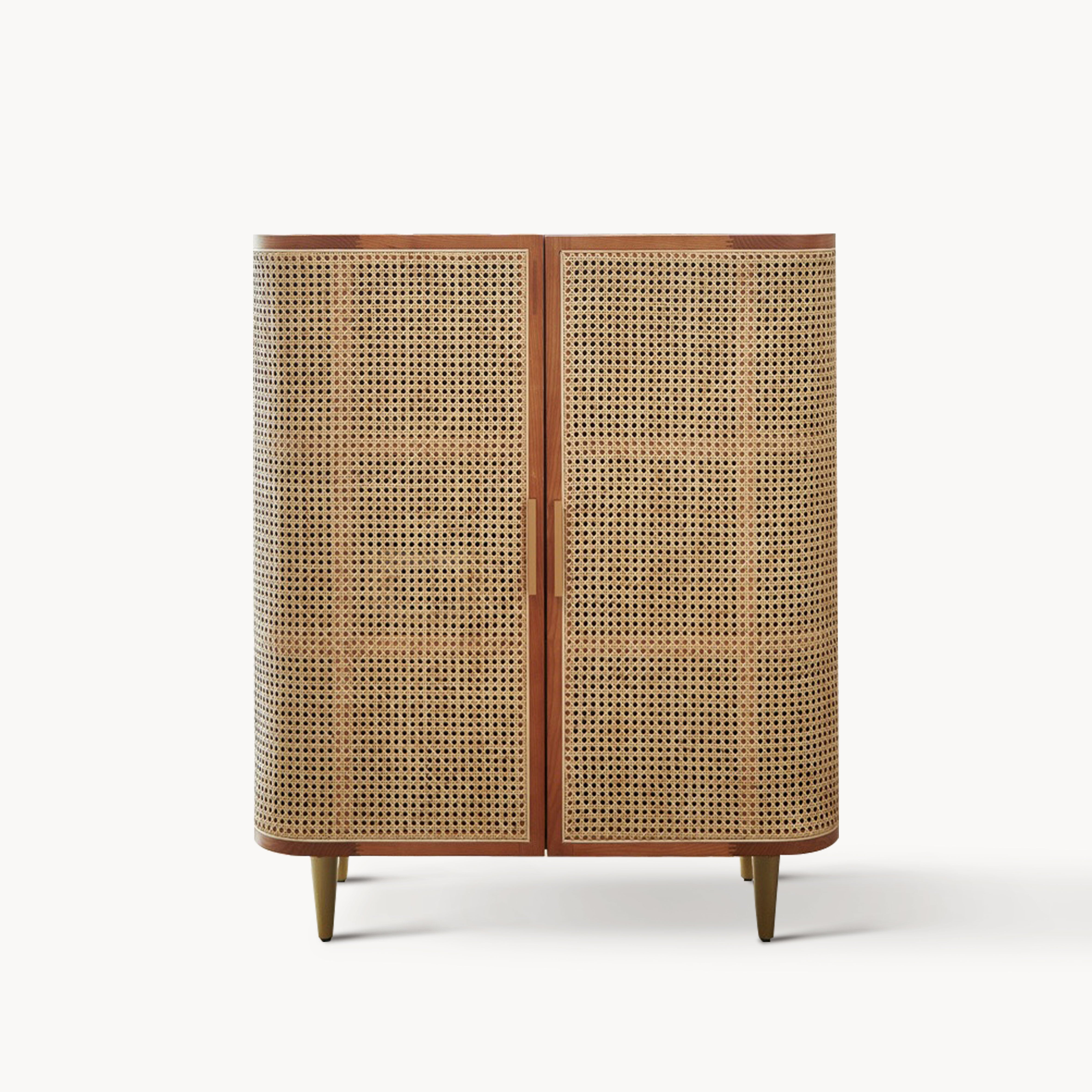 Nertilan Ash wood natural rattan sideboard-A