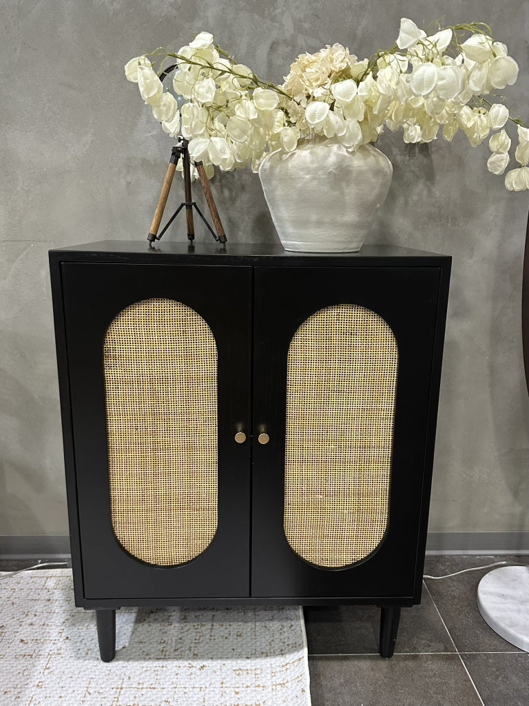 Polinbe Ash wood natural rattan sideboard