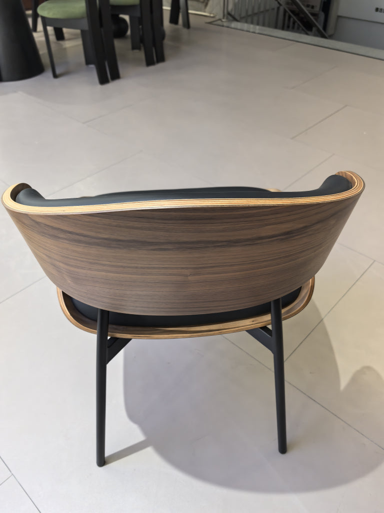 Dasey 2pcs solid wood leather dining chairs