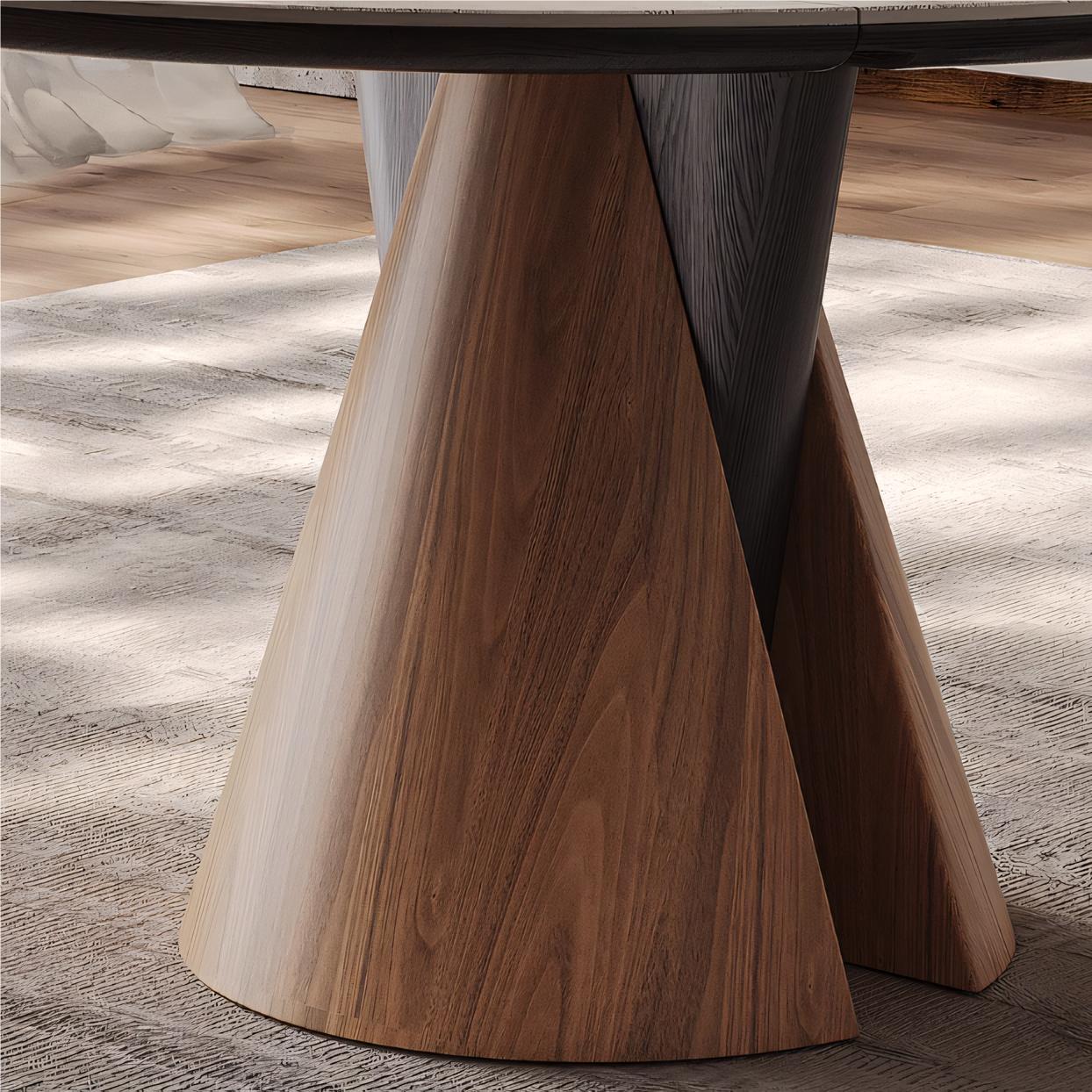 Uifaro Transformable sintered stone round dining set