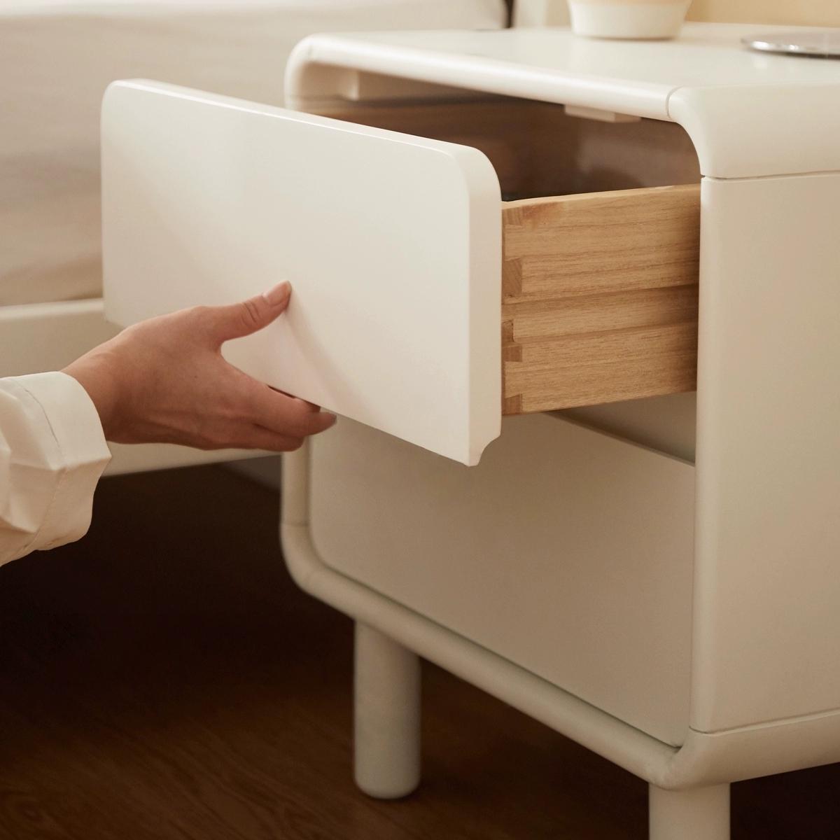 Tezi 2pcs solid wood nightstands