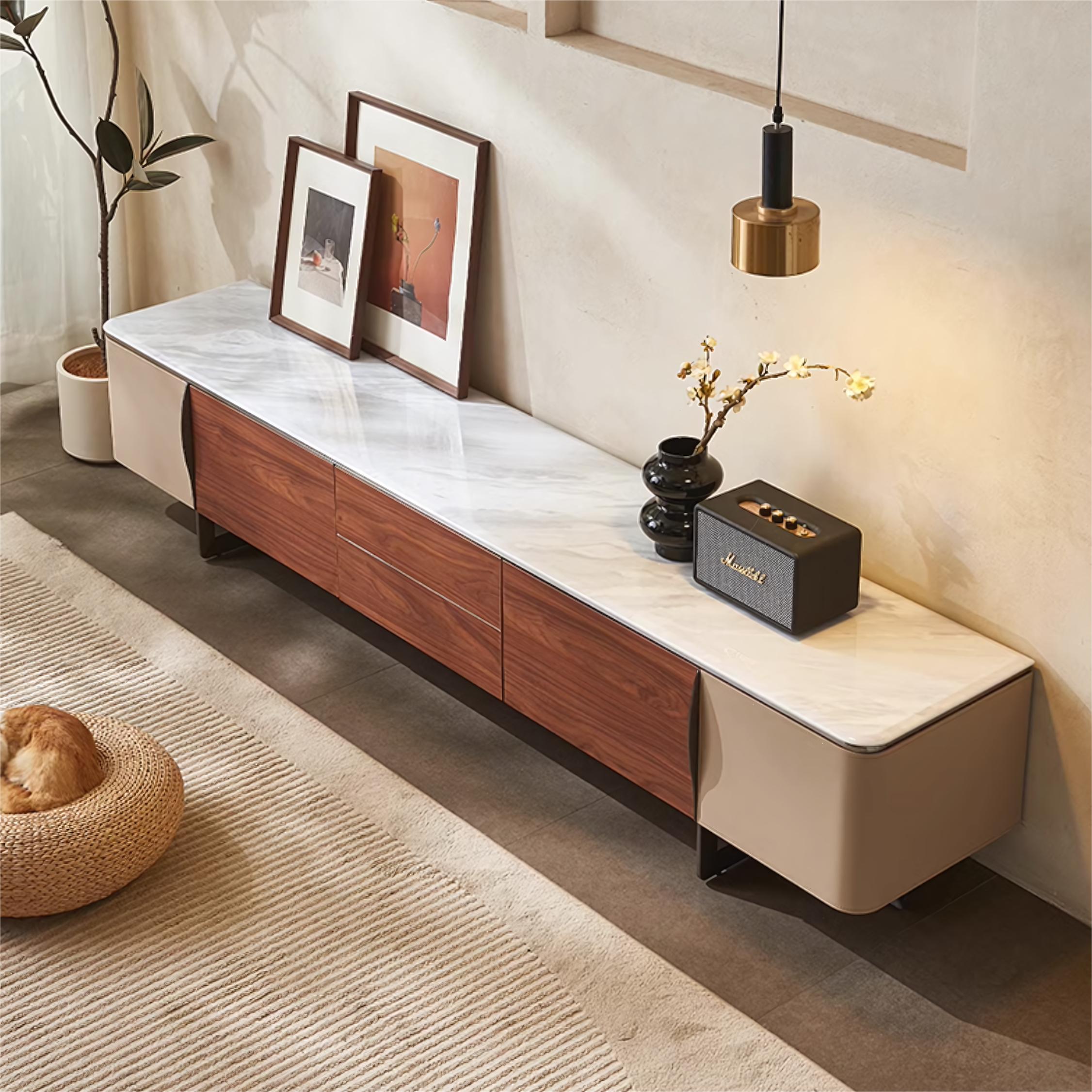 Jentor Leather solid wood TV cabinet